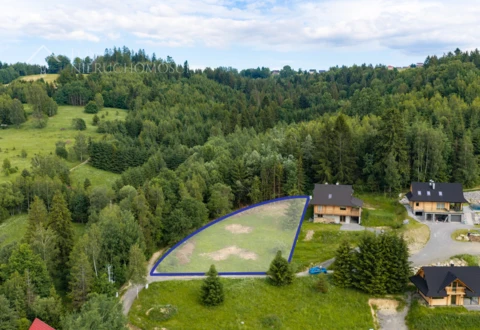 Jaworzynka — działka budowlana 1321m2 kawałek Beskidu, gdzie spotykają się trzy granice Jeleśnia, Jaworzynka